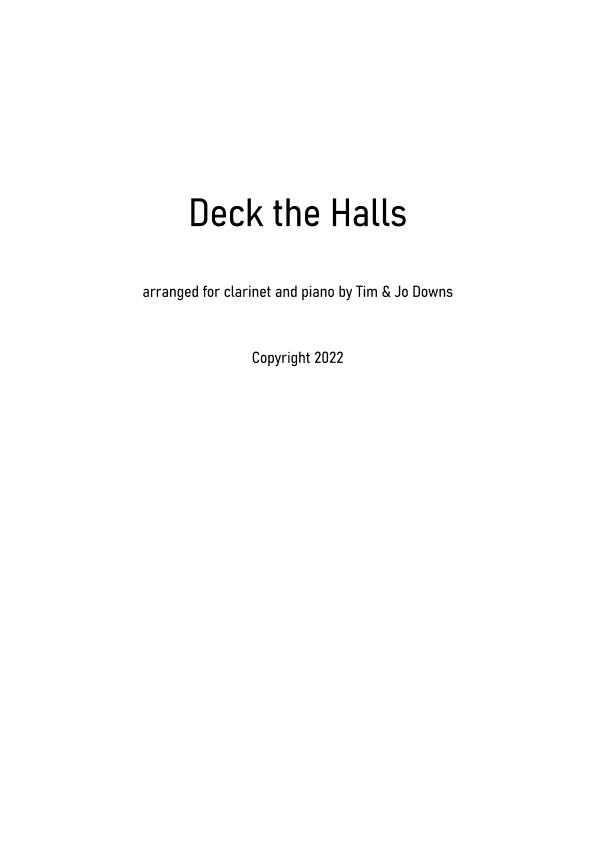 Deck The Hall (swing & Latin) (arr. Tim Downs)