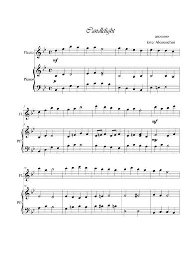 Candlelight. Flute and piano (arr. Ester Alessandrini)