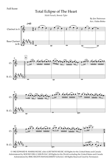 Total Eclipse Of The Heart (arr. Fabio Britto)