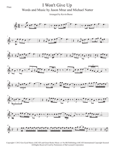 I Won't Give Up (arr. Kevin Busse)