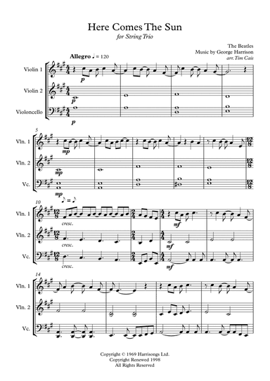 Here Comes The Sun (arr. Tim Cais)