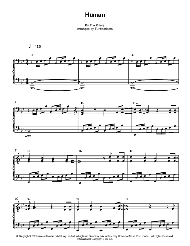 Human (arr. Tunescribers)