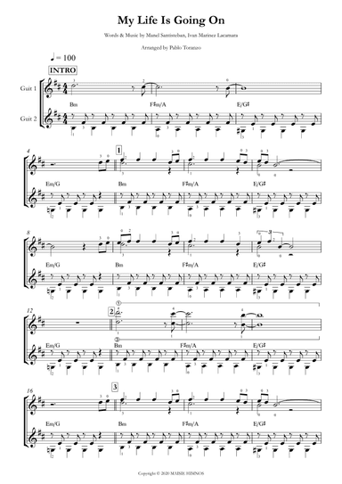 La Casa De Papel (my Life Is Going On) (arr. Pablo Toranzo)