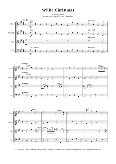 White Christmas (arr. Henrique F Mangoni)