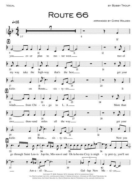 Route 66 (arr. Chris Walden)