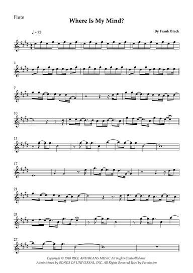 Where Is My Mind? (arr. Wesley S. SIlva)