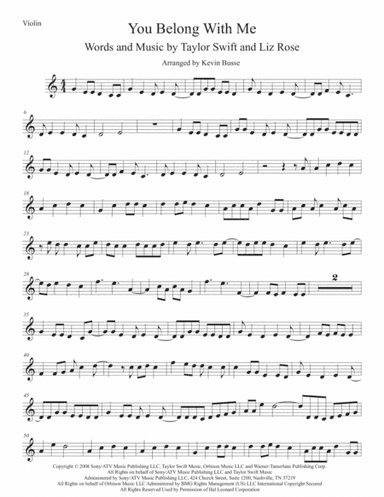You Belong With Me (arr. Kevin Busse)