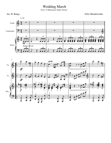Wedding March (from "A Midsummer Night's Dream") (arr. B. Bangs)