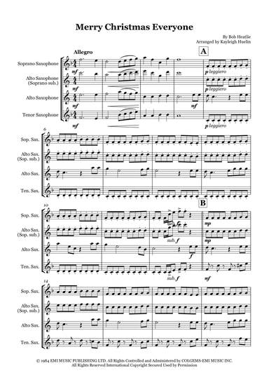 Merry Christmas Everyone (arr. Kayleigh Huelin)