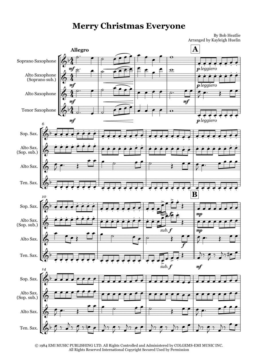 Merry Christmas Everyone (arr. Kayleigh Huelin)