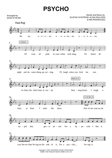 Psycho (arr. Sash Kym Mc)