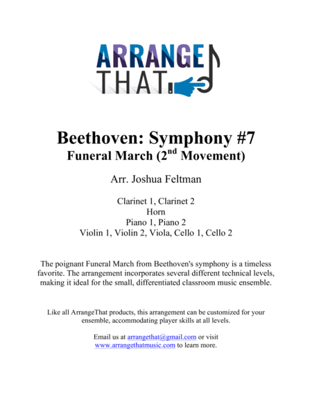 Beethoven: Symphony #7, Movement 2 (arr. Joshua Feltman)
