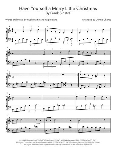 Have Yourself A Merry Little Christmas  from MEET ME IN ST. LOUIS (arr. Dennis Cheng)