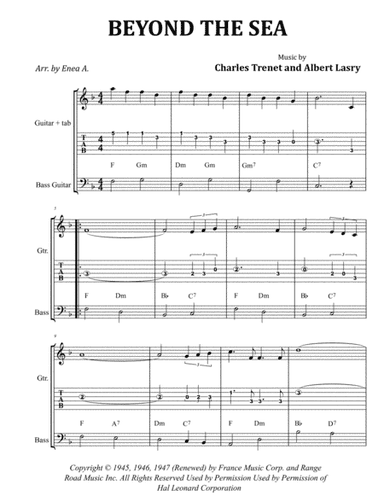 Beyond The Sea (arr. Enea A.)