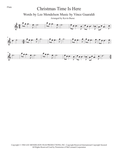 Christmas Time Is Here (arr. Kevin Busse)