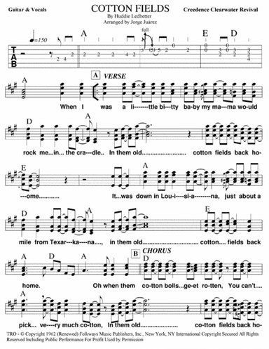 Cotton Fields (the Cotton Song) (arr. Jorge Juárez)