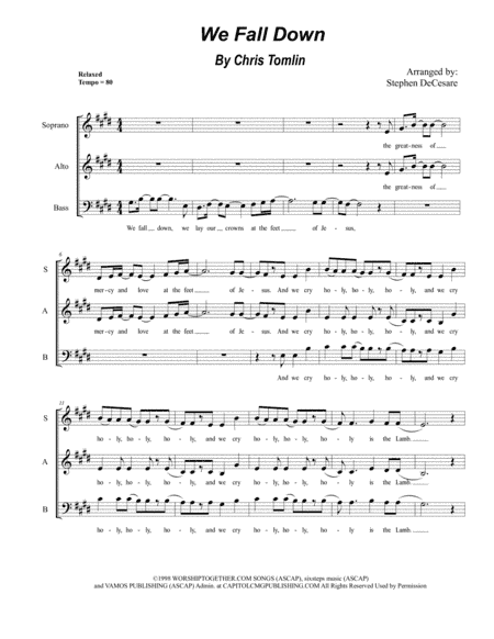 We Fall Down (arr. Stephen DeCesare)