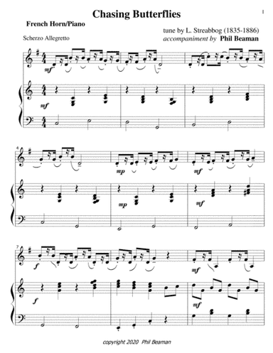 Chasing Butterflies-french horn/piano (arr. Phil Beaman)