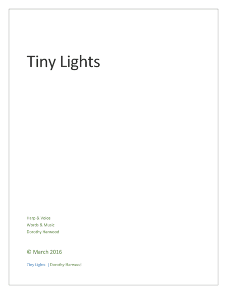 Tiny Lights for Harp & Voice