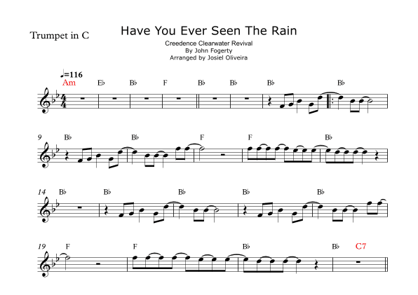 Have You Ever Seen The Rain? (arr. Josiel Oliveira)