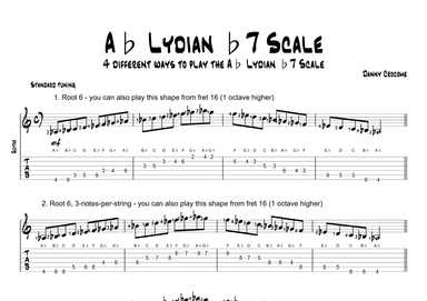 Ab Lydian b7 Scale (4 Ways to Play)