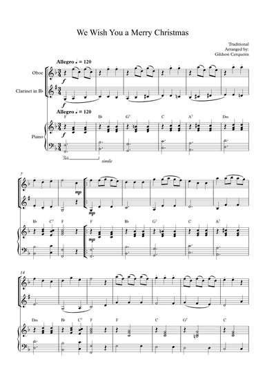 We Wish You a Merry Christmas (arr. Gildson Cerqueira)