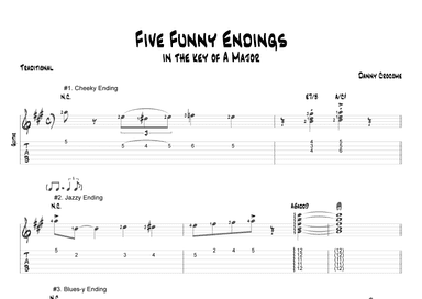 Five Funny Endings (in the key of A Major)