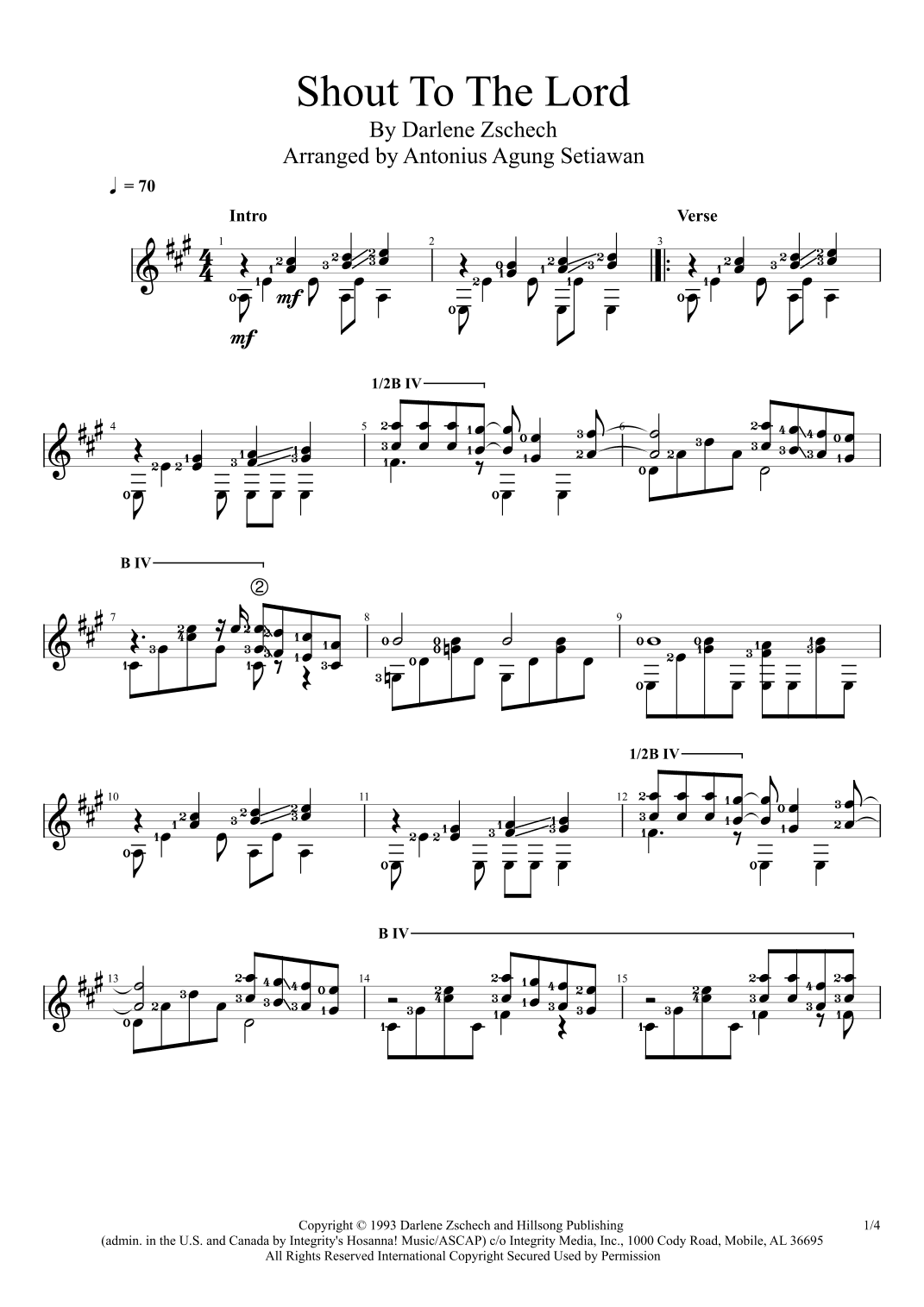 Shout To The Lord (arr. Antonius Agung Setiawan)