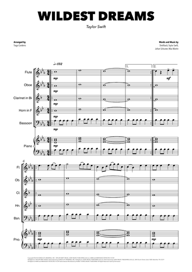 Wildest Dreams (arr. Tiago Cordeiro)