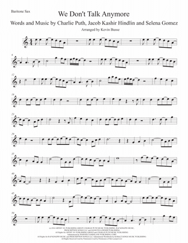 We Don't Talk Anymore (arr. Kevin Busse)