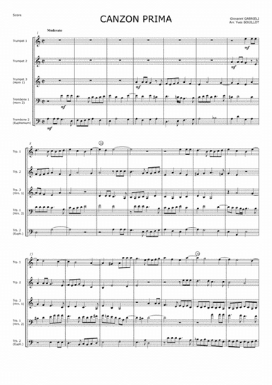 Canzon Prima (arr. Yves Bouillot)