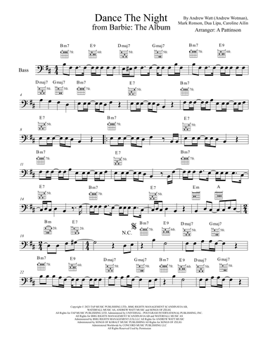 Dance The Night (arr. Andrew Pattinson)