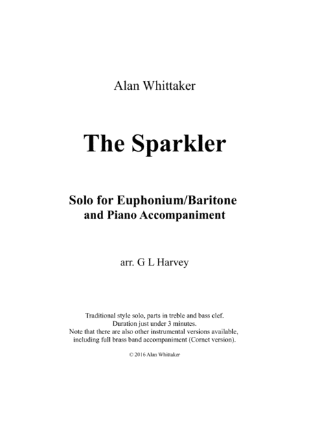 The Sparkler (Euphonium/Baritone Solo with Piano Accompaniment)