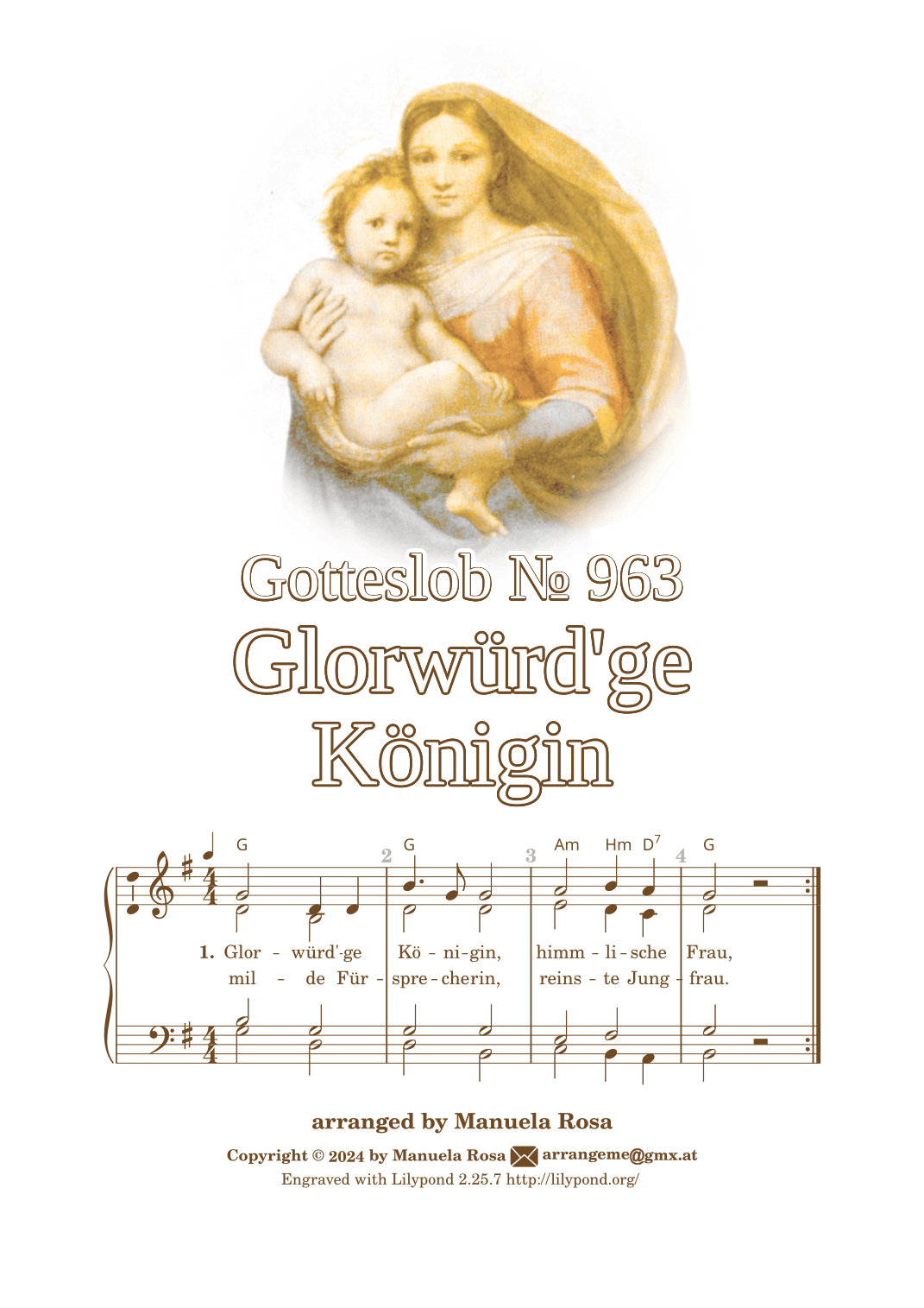 Glorwürd'ge Königin (Gotteslob 963) (arr. Manuela Rosa)