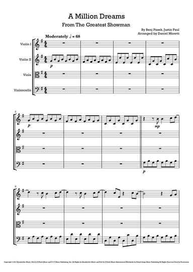 A Million Dreams (arr. Daniel Moretti)