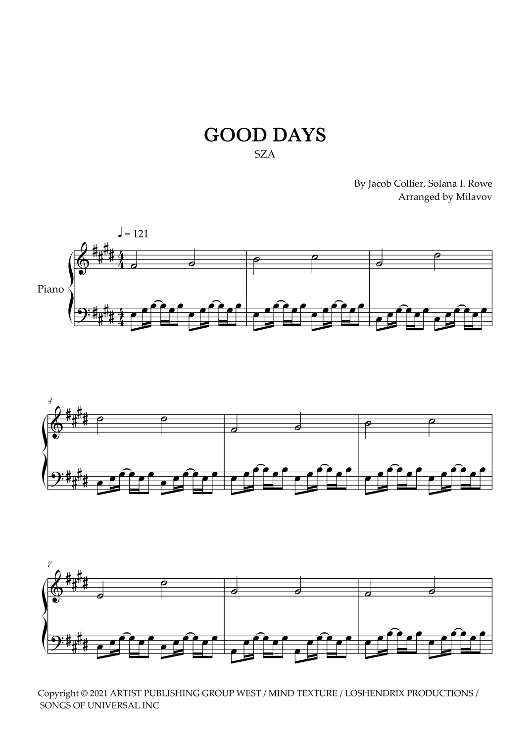 Good Days (arr. Milanov)