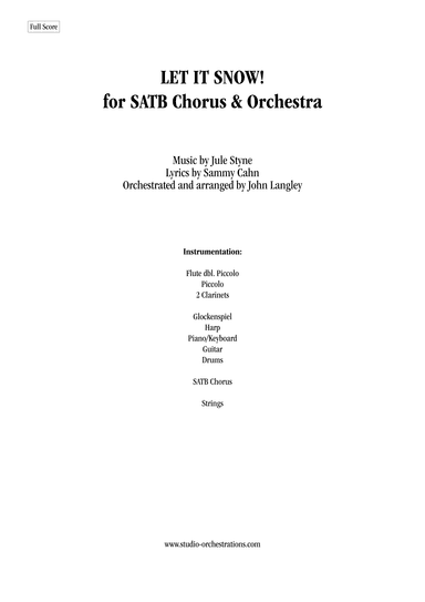 Let It Snow! Let It Snow! Let It Snow! (arr. John Langley / Studio Orchestrations)
