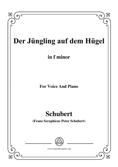 Schubert-Der Jüngling auf dem Hügel,in f minor,Op.8 No.1,for Voice and Piano (arr. MSM)