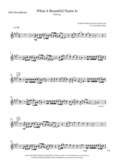What A Beautiful Name (arr. Fernando Britto)