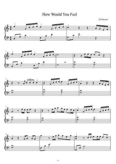 How Would You Feel (paean) (arr. Ed Sheeran)