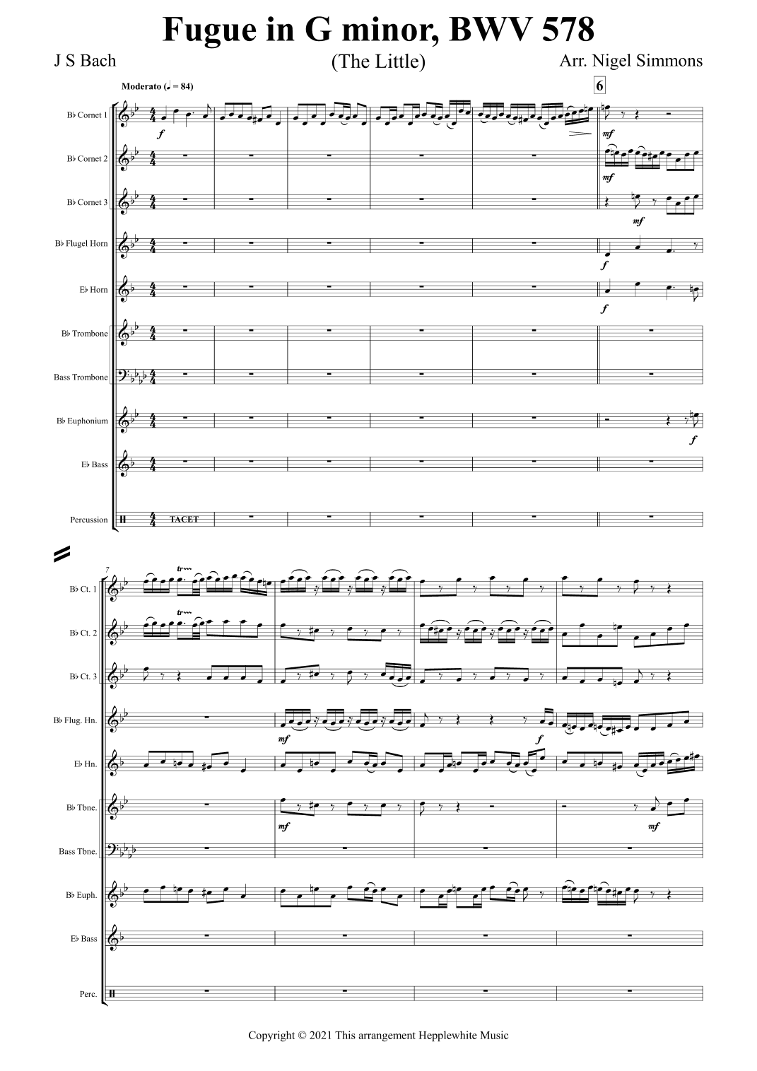 Fugue in G minor, BWV578 (Little) (arr. Nigel Simmons)