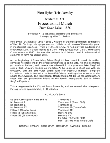 Processional March - Swan Lake Act III (Brass) (arr. Glen D. Lienhart)