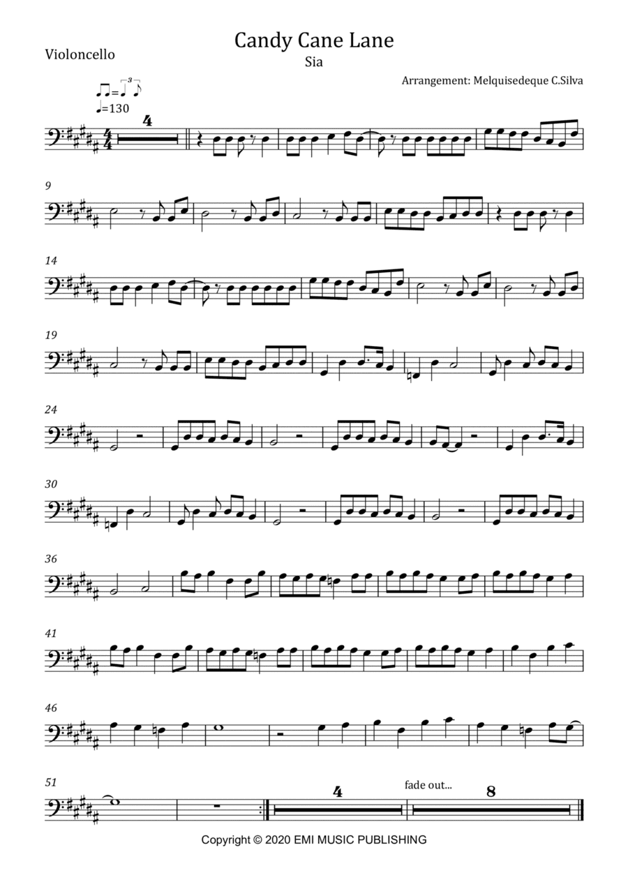 Candy Cane Lane (arr. Melquisedeque C.Silva)