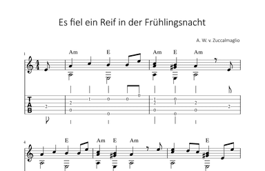Es fiel ein Reif in der Frühlingsnacht (arr. Bettina Schipp)