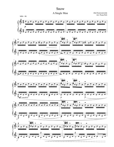 Snow (arr. Piano Palt)