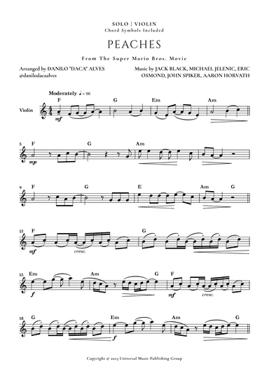 Peaches (arr. Danilo "Daca" Alves)