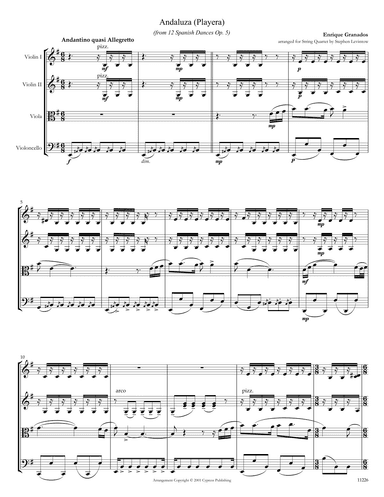 Andaluza (Playera) (arr. Stephen Levintow)