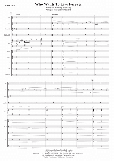 Who Wants To Live Forever (arr. Giuseppe Manfredi)
