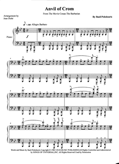 Anvil Of Crom (arr. Jean Dubé)