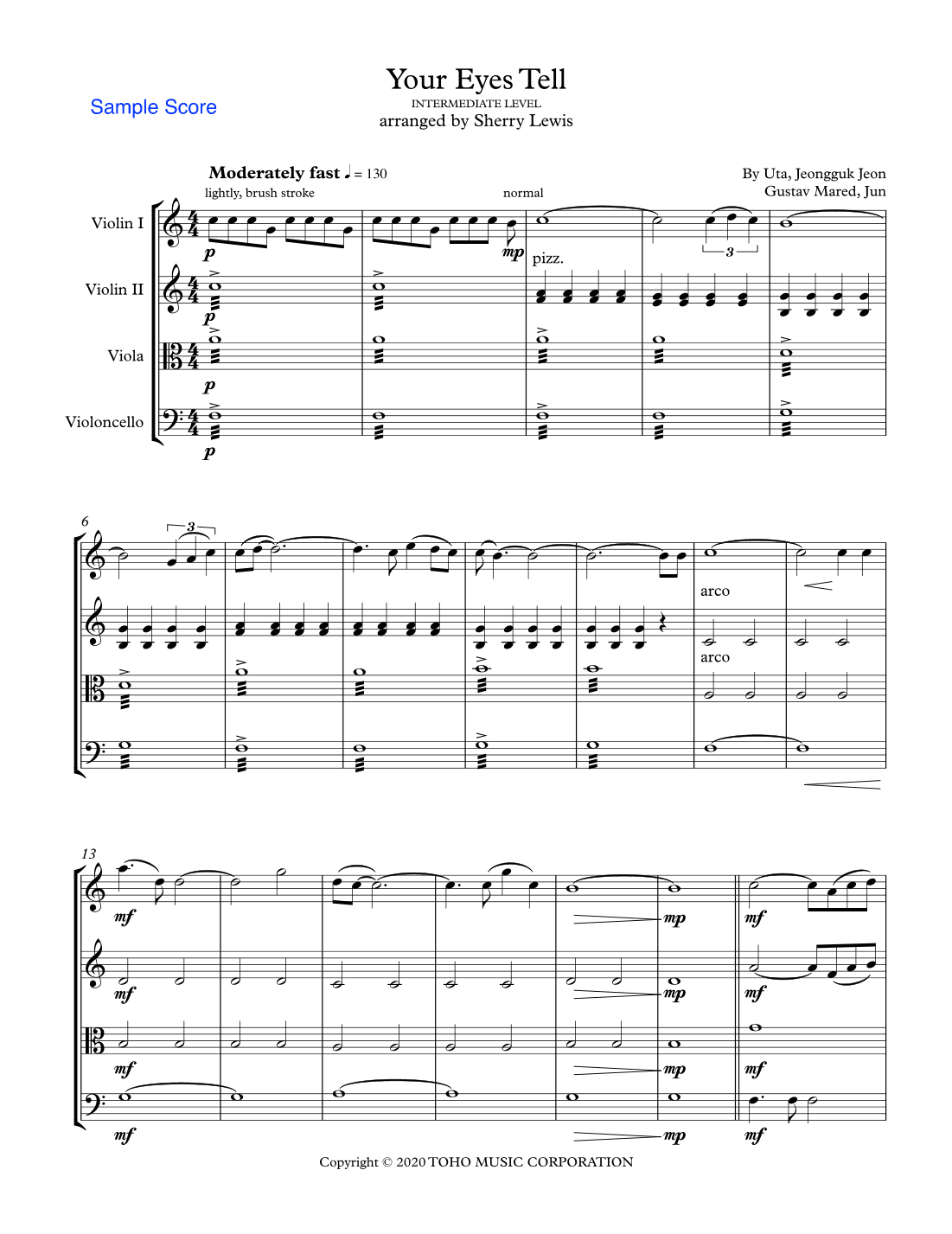 Your Eyes Tell (arr. Sherry Lewis)